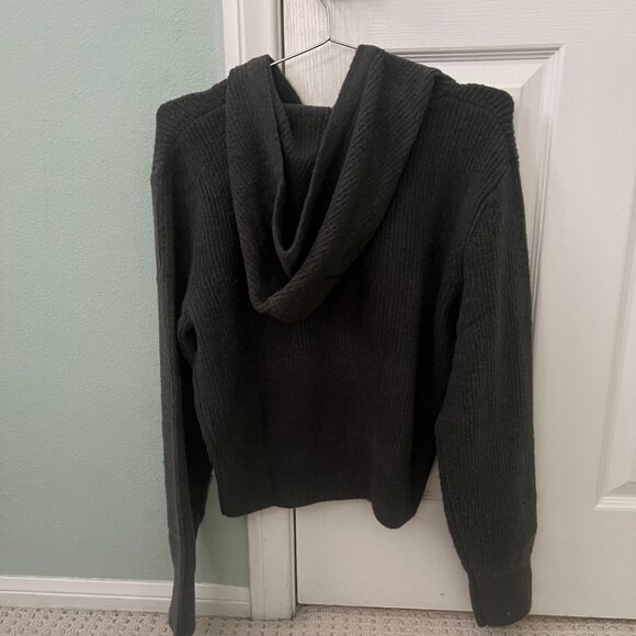 Tout a Coup Zip-up Knitted Hoodie (Dark Grey, size M) - Picture 5 of 5